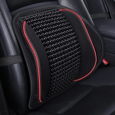 Picture of Car Lumbar Cushion Back Support for Car Seat Office Chair Massage Beads for Comfor