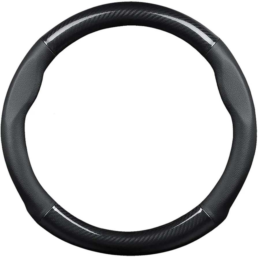 Picture of Universal Car Steering Wheel Cover Carbon Fiber with synthetic Leather