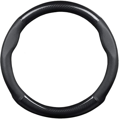 Picture of Universal Car Steering Wheel Cover Carbon Fiber with synthetic Leather