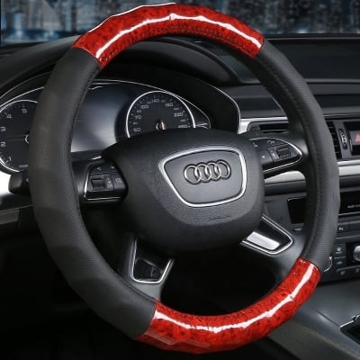 Picture of Universal Car Steering Wheel Cover Up Leather