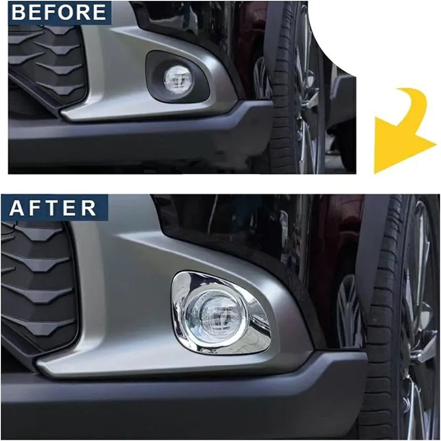 Picture of Fog Lamps for Corolla Cross 2022 Japanese Version Front Fog Lamp Bezel Frame Cover for Car Shiny Exterior Styling