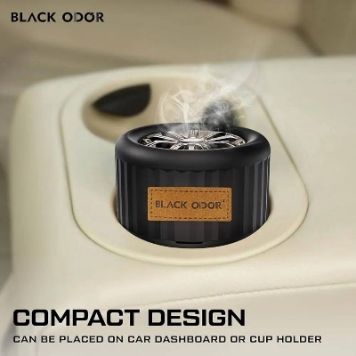 Picture of Lucky Wheel Black ODOR Car Air Freshener - Essential Oil Perfume for Vehicles - Pleasant Scents - Long-Lasting Dashboard Fragrance - Air Vent & Interior Aroma Diffuser (NEW CAR)