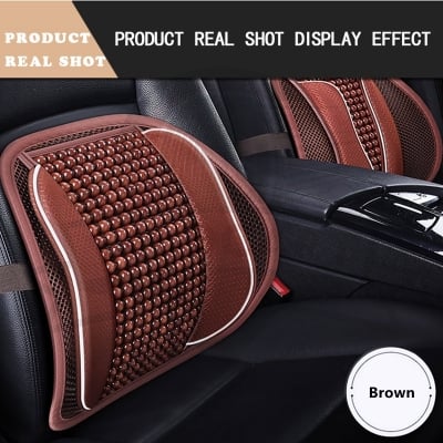 Picture of Premium Wooden & Net Back Support for  Car Chair and Sofa