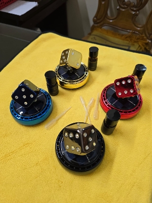 Picture of Solar Rotating Dice Car Perfume – Stylish & Fresh Ride