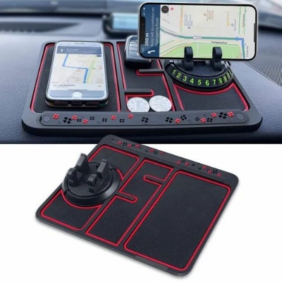 Picture of Multi-Functional Silicone Car Dashboard Mat with Phone Holder & Parking Number Plate