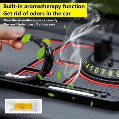 Picture of Multi-Functional Silicone Car Dashboard Mat with Phone Holder & Parking Number Plate