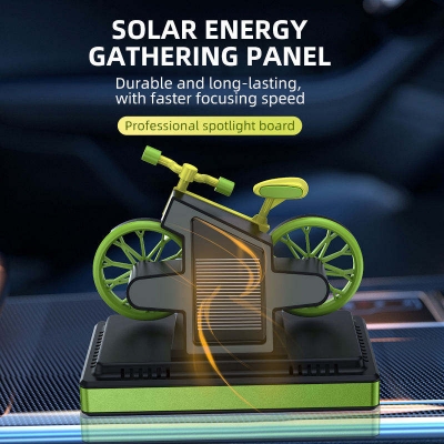 Picture of Cycle Shape Solar Car Perfume | Stylish Dashboard Decor with Fragrance