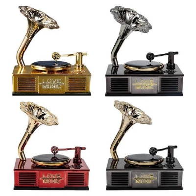 Picture of Classic Solar Gramophone Car Perfume | Stylish Dashboard Fragrance Decor