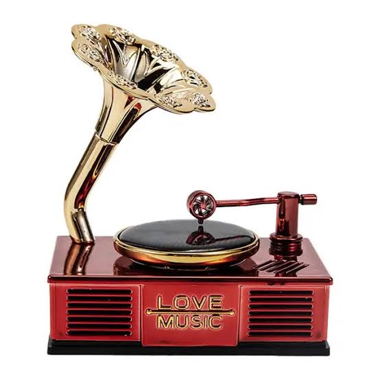 Picture of Classic Solar Gramophone Car Perfume | Stylish Dashboard Fragrance Decor