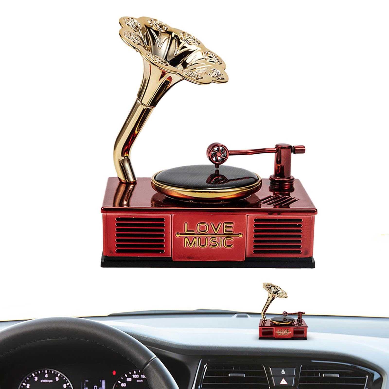 Picture of Classic Solar Gramophone Car Perfume | Stylish Dashboard Fragrance Decor