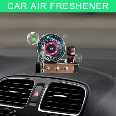 Picture of Rotating Solar Car Perfume – Retro Turntable Dashboard Freshener