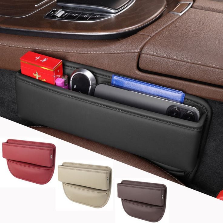 Picture of Universal Car Seat Side Pocket - Premium PU Leather