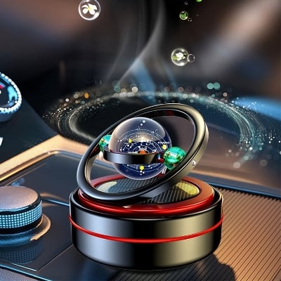 Picture of Car Dashboard Perfume Solar Rotating Fragrance – Stylish Air Freshener for Car Interior