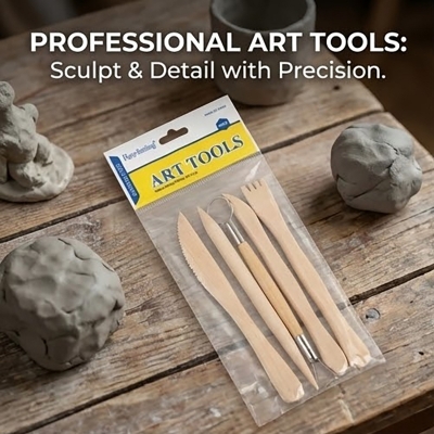 Picture of Keep Smiling 5-Piece Clay Sculpting Tools Set - Double-Ended Pottery & Carving Kit for Polymer Clay & Wax,Professional Clay Modeling Kit - 5 Pcs Double-Ended Sculpting Tools