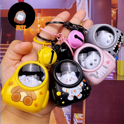 Picture of Cute Light-up Astronaut Keychain - LED Animal Night Light Bag Charm for Kids & Students Mini Astronaut Light Keychain  Creative Space Capsule Keyring - Light Up Bear & Cat Bag Pendant