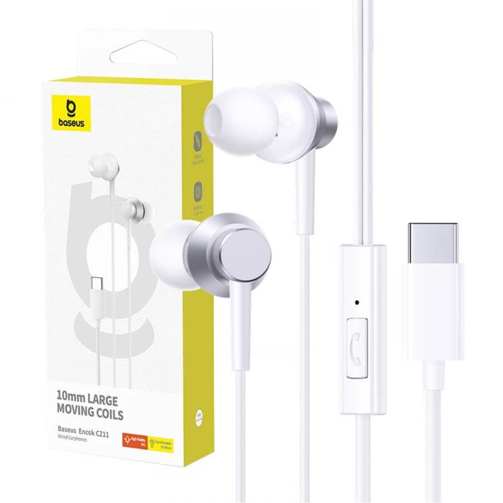 Picture of Baseus Encok CZ11 Type-C Wired Earphone For iPhone 17 Pro Max 16 Pro Max 15 Pro Samsung Galaxy S26 Ultra S25 Ultra S24 Ultra Google Pixel OnePlus Xiaomi Vivo OPPO Honor
