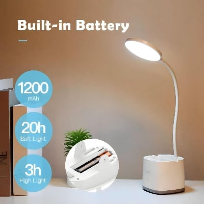 Picture of YAGE YG-T109 Table Lamp Pen Holder Desk Lamp Dimmer Rechargeable USB Reading LED Table light Night Light
