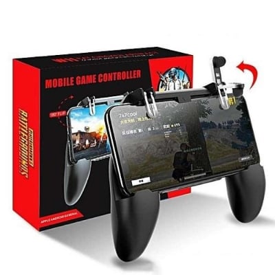 Picture of W10 PUBG Mobile Phone Game Controller L1R1 Mobile Game Trigger Joystick Gamepad for 4-6.9" iOS and Android Phone