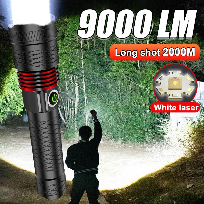 Picture of MX702 Super Powerful LED Flashlight 2000M Long Shot Rechargeable Torch Light Tactical High Power Flashlight 18650 Outdoor Camping Lamp
