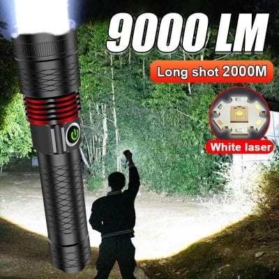 Picture of MX702 Super Powerful LED Flashlight 2000M Long Shot Rechargeable Torch Light Tactical High Power Flashlight 18650 Outdoor Camping Lamp