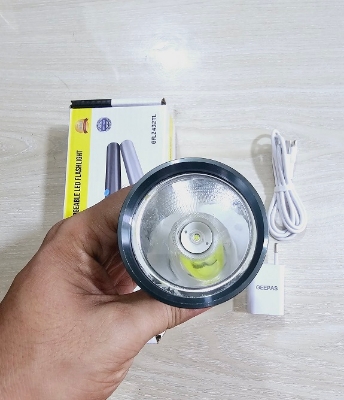 Picture of GEEPAS GFL-2432 Rechargable LED Flashlight Handheld Torch Lights Type-C Charging Port with 1200mAh Battery Life