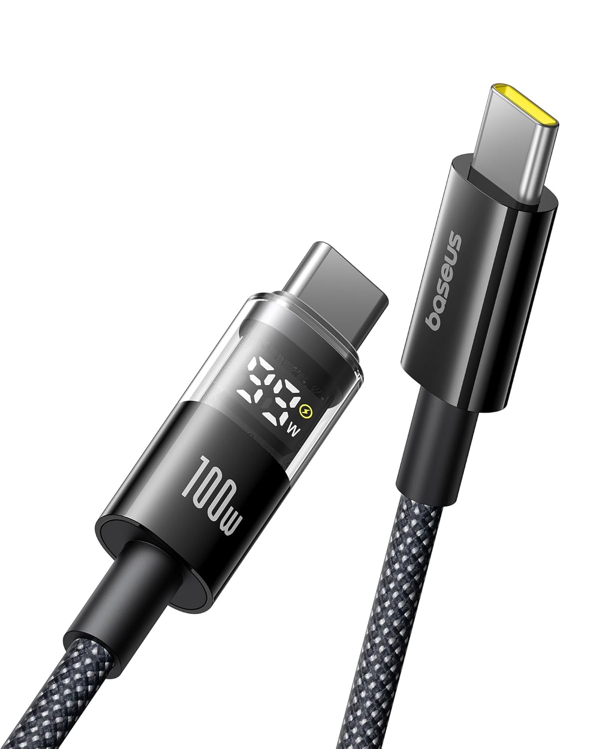 Picture of Baseus Display II USB C To USB C PD 100W Fast Charging Data Cable Type-C To Type-C Charging Cable Smart Monitoring Chip Applicable For Laptops Tablets and Phones