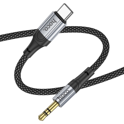 Picture of HOCO Aux Audio Cable 3.5mm to 3.5mm or Type C to 3.5mm or iP To 3.5mm Braid Cable Male to Male Jack Headphones USB C Adapter For iPad Phones Laptop Tablets Car Audio Music Cables
