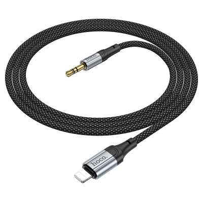 Picture of HOCO Aux Audio Cable 3.5mm to 3.5mm or Type C to 3.5mm or iP To 3.5mm Braid Cable Male to Male Jack Headphones USB C Adapter For iPad Phones Laptop Tablets Car Audio Music Cables