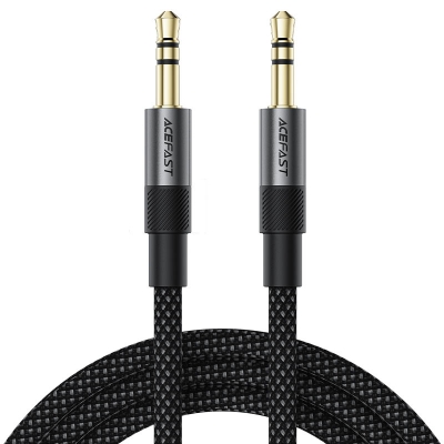 Picture of ACEFAST J10 Aux Audio Cable 3.5mm to 3.5mm Compatible with Mobile Tablet Phone Samsung Xiaomi Oppo Huawei Black