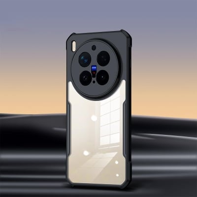 Picture of XUNDD CASE For Vivo X300 Pro Phone Case Air-bag Anti Drop Anti Scratch Protective Covers Shockproof Protection Miltary Grade Black Bumper Case Airbags Shockproof Protective Transparent Back Cover