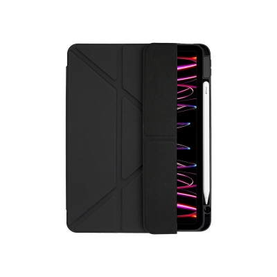 Picture of Flip Case For iPad Mini 6 and iPad Mini 7 Cover 8.3 inch Tri-Fold Smart Tablet PU Leather Case, Hard PC Back Shell Slim Case Multi- Viewing Angles Stand Hard Shell Folio Case Cover with Pencil Holder