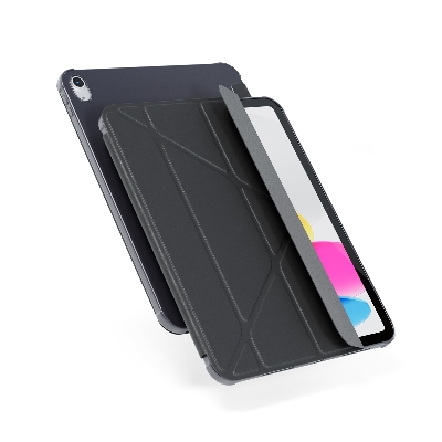 Picture of Flip Case For iPad Air 11 Inch 2024 M2 iPad Air 10.9 inch 2024 Tri-Fold Smart Tablet PU Leather Case, Hard PC Back Shell Slim Case Multi- Viewing Angles Stand Hard Shell Folio Case Cover with Pencil Holder