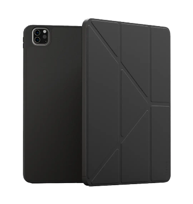 Picture of Flip Case For iPad Pro 11-inch (M4) 2024 Tri-Fold Smart Tablet PU Leather Case, Hard PC Back Shell Slim Case Multi- Viewing Angles Stand Hard Shell Folio Case Cover with Pencil Holder (iPad Pro 11 2024)