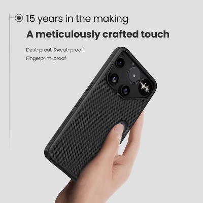 Picture of For Nothing Phone 3 NILLKIN Super Frosted Shield Pro Dual Protective Material PC and TPU Bumper Protective Case Anti-Fingerprint Matte Texture Back Cover