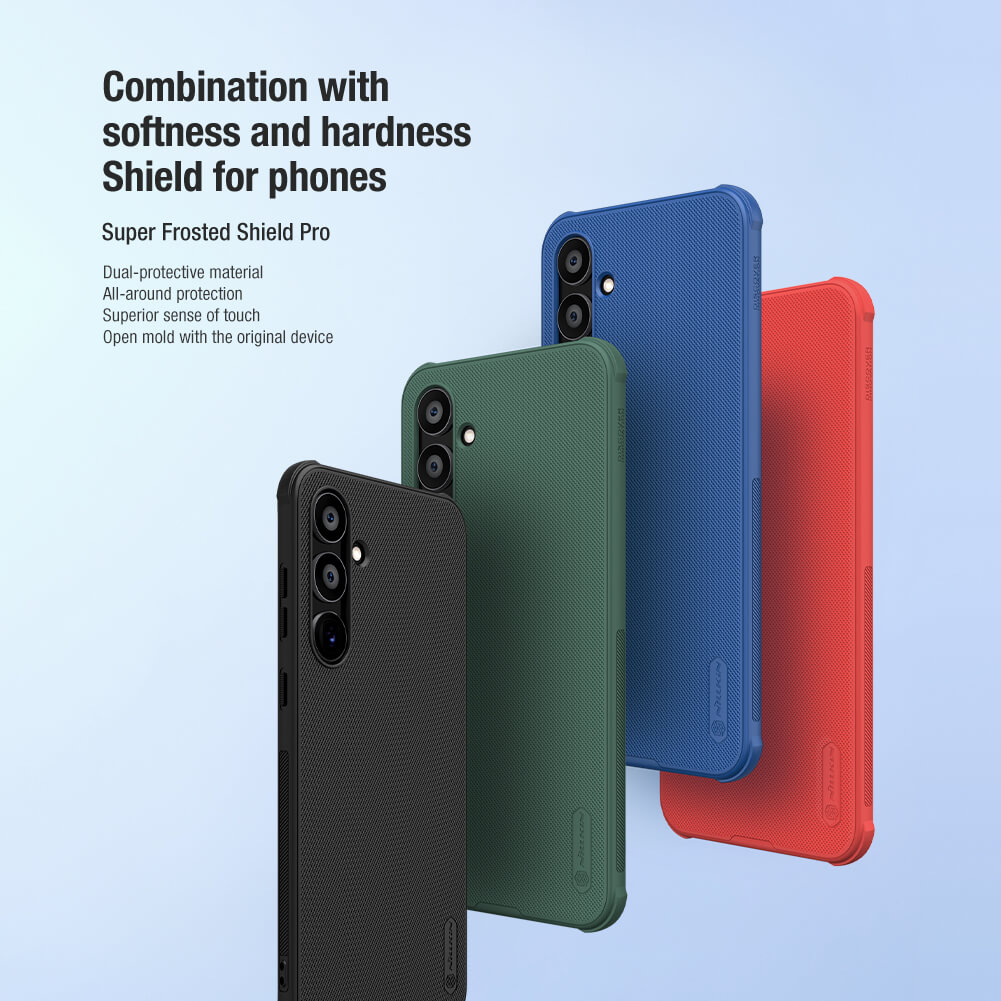 Picture of For Samsung Galaxy A55 5G NILLKIN Super Frosted Shield Pro Dual Protective Material PC and TPU Bumper Protective Case Anti-Fingerprint Matte Texture Back Cover