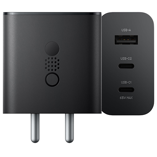 Picture of Nothing 65W GaN USB Type-C PD Charger 3 Port Compatible with Nothing Phone 3A 3A Pro 2A Plus, Nothing Phone 2A, Nothing Phone 1,Nothing Phone 2, Nothing CMF Phone 1 Samsung Pixel