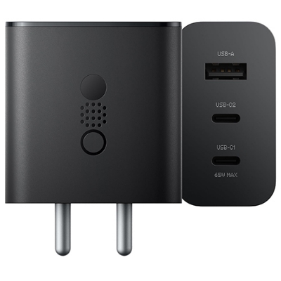 Picture of Nothing 65W GaN USB Type-C PD Charger 3 Port Compatible with Nothing Phone 3A 3A Pro 2A Plus, Nothing Phone 2A, Nothing Phone 1,Nothing Phone 2, Nothing CMF Phone 1 Samsung Pixel