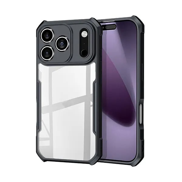 Picture of XUNDD CASE For iPhone 17 Pro Max Phone 6.9 Inches Military Grade Black Bumper Case Airbags Shockproof Protective Transparent Back Cover