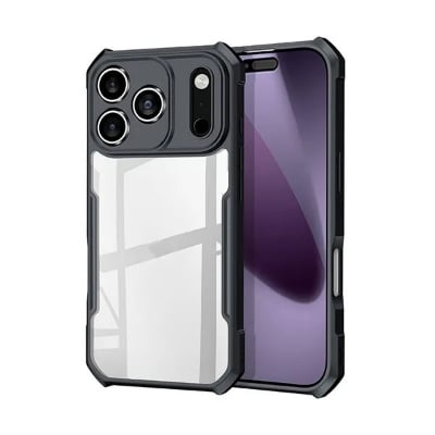 Picture of XUNDD CASE For iPhone 17 Pro Max Phone 6.9 Inches Military Grade Black Bumper Case Airbags Shockproof Protective Transparent Back Cover
