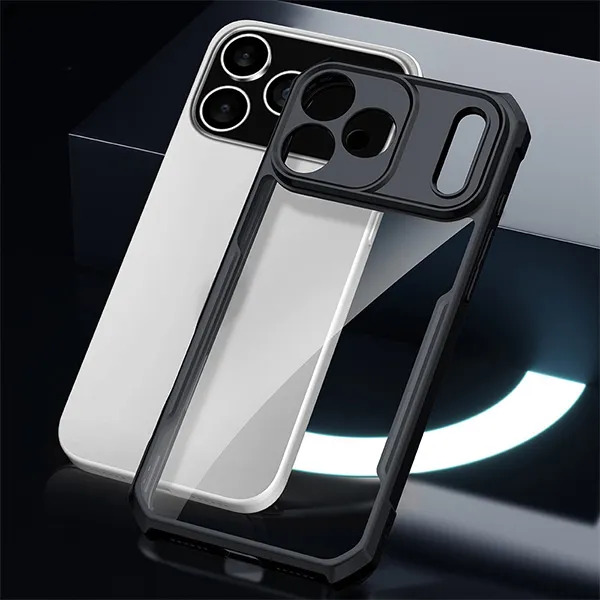 Picture of XUNDD CASE For iPhone 17 Pro Phone 6.3 Inches Military Grade Black Bumper Case Airbags Shockproof Protective Transparent Back Cover