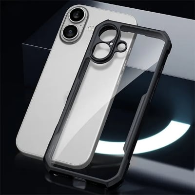Picture of XUNDD CASE For iPhone 17 Phone 6.3 Inches Military Grade Black Bumper Case Airbags Shockproof Protective Transparent Back Cover