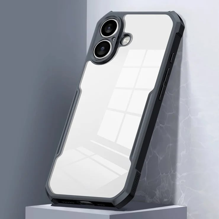 Picture of XUNDD CASE For iPhone 17 Phone 6.3 Inches Military Grade Black Bumper Case Airbags Shockproof Protective Transparent Back Cover