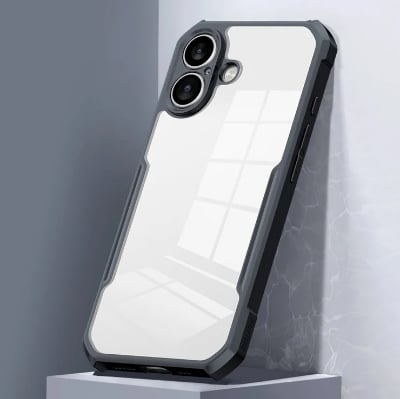 Picture of XUNDD CASE For iPhone 17 Phone 6.3 Inches Military Grade Black Bumper Case Airbags Shockproof Protective Transparent Back Cover