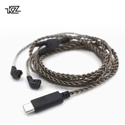 Picture of KZ Earphone Phone Type-C Interface Upgrade Cable 0.75mm 2 Pin USB-C Wire with Microphone for EDX PRO ZSN PRO ZSN PRO ZSN PRO TRN 1 TRN 1 Pro