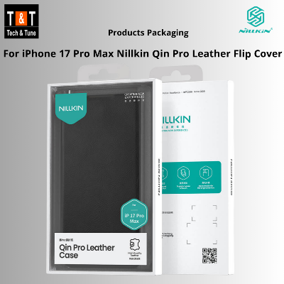 Picture of Nillkin Flip Case For iPhone 17 Pro Max 6.9 inches Phone Cover Leather Wallet Case Premium PU Leather Case with Card Holder Lens Cover Stand Protection Slim Fit Full Covered Flip Cover