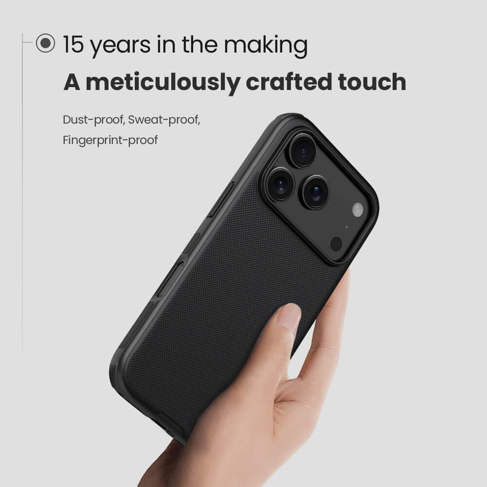 Picture of For iPhone 17 Pro Max 6.9 Inches NILLKIN Super Frosted Shield Pro Dual Protective Material PC and TPU Bumper Protective Case Anti-Fingerprint Matte Texture Back Cover