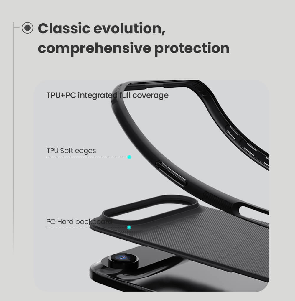 Picture of For iPhone 17 Air 6.6 Inches NILLKIN Super Frosted Shield Pro Dual Protective Material PC and TPU Bumper Protective Case Anti-Fingerprint Matte Texture Back Cover