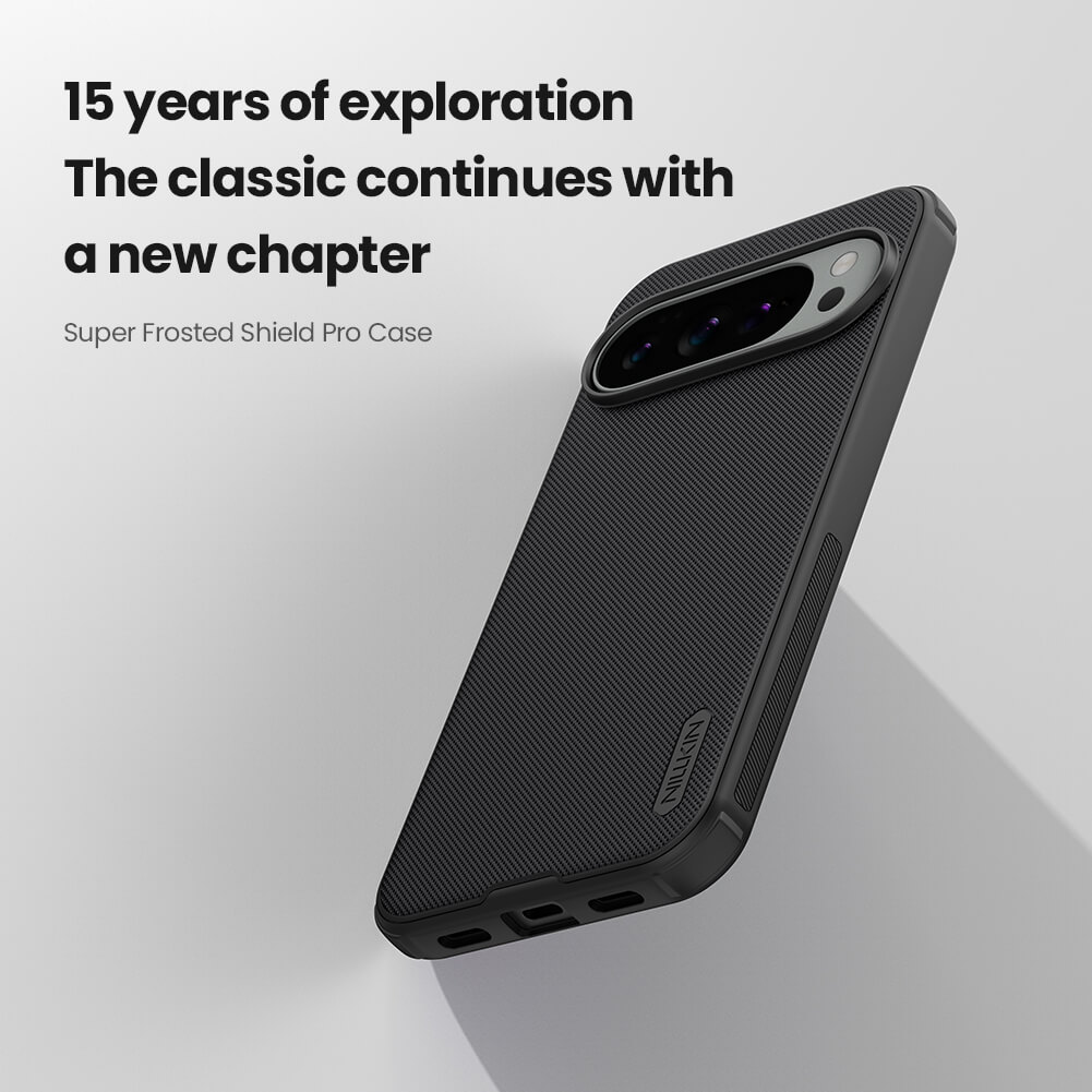 Picture of For Google Pixel 10 Pro XL Phone 6.8 Inches NILLKIN Super Frosted Shield Pro Dual Protective Material PC and TPU Bumper Protective Case Anti-Fingerprint Matte Texture Back Cover For Pixel 10 Pro XL