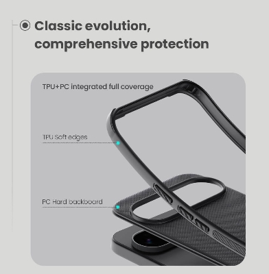 Picture of For Google Pixel 10 Pro XL Phone 6.8 Inches NILLKIN Super Frosted Shield Pro Dual Protective Material PC and TPU Bumper Protective Case Anti-Fingerprint Matte Texture Back Cover For Pixel 10 Pro XL
