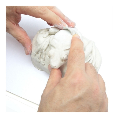 Picture of Mont Marte Premium Air Hardening Modelling Clay - White 250g - No Bake Pottery Clay Mont Marte Air Dry Clay - 250g White  Best DIY Craft Clay - Mont Marte Air Hardening (No Oven Needed)-250